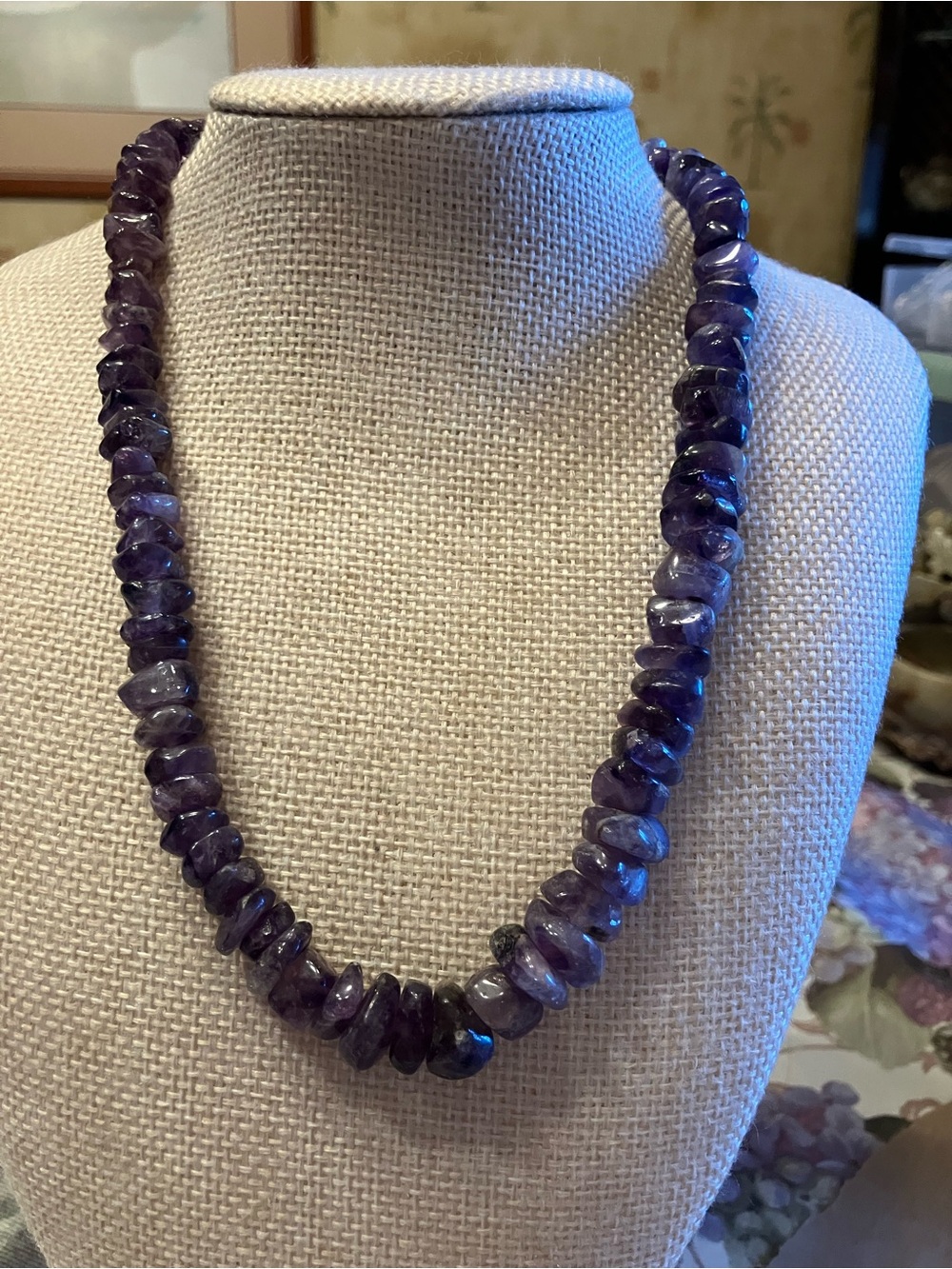 Amethyst Choker Necklace with Matching Earrings - Picture 5 of 12